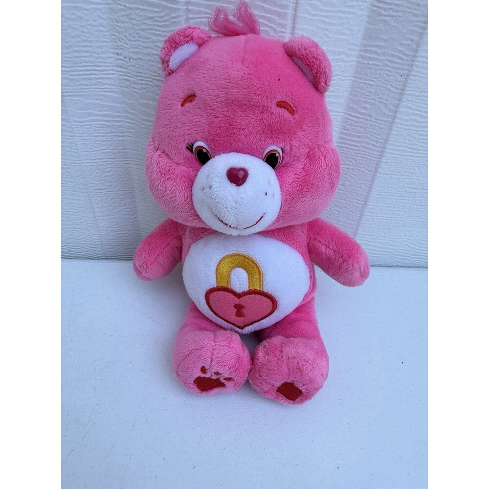 Care Bear Secrets Bear Locket Pink Teddy Bear 2016 8” P16